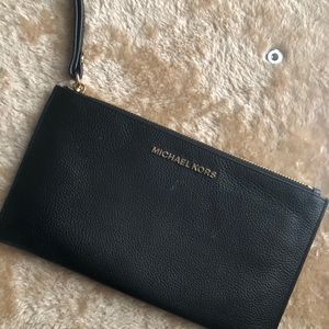 Michael Kors Black Leather Clutch